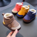 Winter baby snow boots 1-2-3-4 year old baby soft bottom toddler shoes plus velvet padded non-slip large cotton shoes wholesale