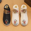 Year of the Dragon New Hanfu Boots Boys Hanfu Shoes Ancient Children's Embroidered Shoes Winter Fleece-lined Horse-faced Skirt Cloth Shoes