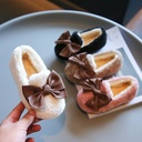 Children's Cotton Shoes Autumn and Winter Girls' Mao Mao Shoes Big Children's Baby Home Shoes Korean Style Warm Outwear Princess Bean Shoes