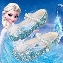 Girls' Princess Shoes Summer Korean Soft Bottom Frozen Children's Sequin Little Girl's Baby Shoes