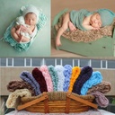 Newborn Photography Props Children's Photography Blanket Thick Line Square Blanket Baby Photo Background Blanket Multicolor