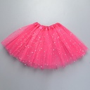 Children's Dancing Skirt Skirt Princess tutu Skirt Star Moon Sequin Performance Skirt Three-Layer Six-Piece Puff Veil Skirt