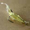 4cm Soft Shrimp with Hook Simulation Soft Insect Shrimp Luya Bait Fake Bait Bionic Bait Soft Bait Pop Bass Bait