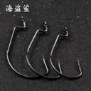 100/1000 7316 high carbon steel nickel plated crank hook barbed fishhook round ring with hole color wide belly crank hook