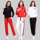 Autumn and Winter Square Dance Clothes Sports Suit Ghost Step Dance Casual Wear Letter Clothes Adult Women