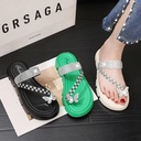 Summer New Arrival Butterfly Shining Diamond Sandals Women's Outer Wear Thick-soled Thong Sandals Fairy Style Sandals