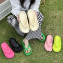 New Slippers Non-slip EVA Thick-soled Trendy Flip-flops Women's Super Soft Shoe-on Feeling Summer Wear Inside and Outside