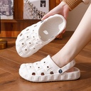 Summer women's thick hole shoes shit sense eva new non-slip breathable outside slippers a generation of postage