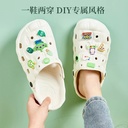 Summer DIY hole shoes women wear excrement feeling thick bottom non-slip deodorant shoes flower detachable sandals wholesale free shipping
