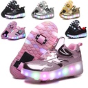 children's heyday shoes boys LED luminous shoes USB rechargeable girls outdoor sports student skates