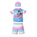 1-8 Years Old Children's Swimsuit Cute Pattern Short-sleeved Children's Swimsuit Blisters Women's Split Swimsuit