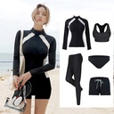 Korean-style Surf Diving Suit Women's Long-sleeved Sun-protective Suit Split Quick-drying Slimming Hot Spring Jellyfish Suit Women's Suit