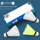 Bushika feather nylon ball entertainment practice primary durable nylon ball 3 pack table fiber ball head