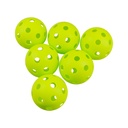 72mm yellow green Microsoft practice baseball 26 hole pick ball PE injection hole ball Weifu floor ball