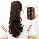 Macro hair show claw clip wig ponytail realistic invisible long curly hair grip clip large wave long curly hair fake ponytail