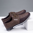 Men's Leather Shoes Spring and Summer New Korean Fashionable Business Casual Shoes Men's Youth Work Shoes Mesh Breathable Men's Shoes
