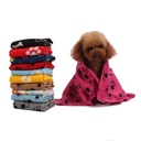 Full 100 free shipping dog double-sided velvet blanket warm pet blanket cat dog paw print blanket sleeping mat pet mat