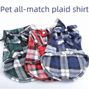 Spring and summer dog clothes spot pet plaid shirt pet clothes manufacturers puppy shirt