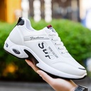 Sports shoes men's autumn and winter New height white leather shoes men's casual running shoes a generation of hair