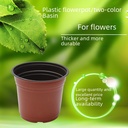Factory supply PP simple seedling plastic two-color small flowerpot green garden supplies soft suction plastic seedling pot
