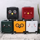 Factory wholesale new sticker expression 18 inch robot boarding box cute cartoon universal wheel children trolley case