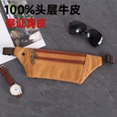 New Genuine Leather Men's Waist Bag Multifunctional Mobile Phone Bag Large Capacity Casual Chest Bag Crossbody Bag Lightweight Shoulder Bag