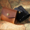 First Layer Cowhide Mini Storage Bag Coin Purse Creative Vintage Coin Key Bag Earphone Bag Line Small Wallet