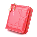 Fashion Short Zipper Coin Bag Women's Triple Fold Card Bag Multifunctional Coin Purse Patent Leather Rhomboid Clutch H005