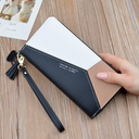 New Women's Wallet Women's Long Clutch Bag Japanese and Korean Fashion Contrast Color Zipper Tassel Large Capacity Wallet Mobile Phone Bag