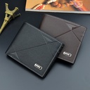 New Men's Wallet Men's Short Multi-Card Stylish Casual Wallet Men's Youth Thin Three-fold Cross Soft Wallet
