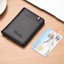 slardar Ultra-thin Men's Wallet Men's Vertical Small Wallet Driver's License Youth Mini Student Coin Purse Card Bag