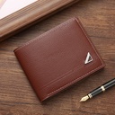 New Men's Wallet Short Wallet Men's Youth Business Casual Horizontal Wallet Fashion Large Capacity Soft Leather Wallet