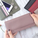 New Women's Long Multi-card Zipper Wallet Multi-function Large Capacity Simple Clutch Bag Coin Purse Wholesale Trendy