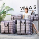 Large Capacity Water-repellent pp Plaid Woven Bag Portable Packing, Moving Bag, Thickened Storage and Sorting Bag, Duffel Bag