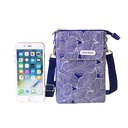 pastoral leaves large screen fabric 5-layer slung mobile phone bag ladies slung bag a generation of hair
