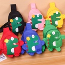 Children's Bag Cartoon Small Dinosaur Crossbody Bag Fashion Girls Canvas Bag Boys Satchel Korean Shoulder Bag