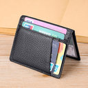 First Layer Cowhide Card Bag Cowhide Ultra-thin Card Holder Fixed Anti-theft Brush Men's Card Bag Genuine Leather Card Holder