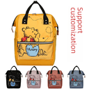 New Mummy Bag Fashion Cartoon Bear Backpack Female Korean Student Schoolbag Lightweight Travel Small Backpack for Men