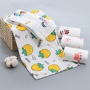 Cotton Children's Towel Baby Six-layer Printed Gauze Children's Towel Bath Sports Towel Home Soft Absorbent Towel