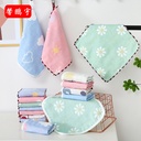 Small square towel wholesale cotton gauze kindergarten baby small towel baby wash face white cotton small square