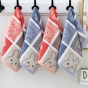 Children's Cotton Face Towel Baby's Rectangular Small Towel Household Soft Absorbent Face Towel No Fading Face Towel Batch