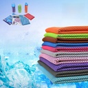Factory microfiber ice cooling towel two-color sports cold feeling towel fixed logo Cooling sweat wiping large quantity excellent price