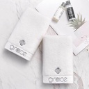 Wholesale Jelia hotel towel White 8642A water absorbent soft embroidered towel twistless embroidered cotton towel