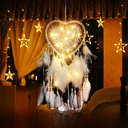 Love Dream Catcher Nordic Wedding Background Wall Decoration Wall Hanging Girl's Heart Hand-woven Room Hanging Decoration Dream Catcher
