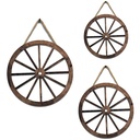 Wall hanging European and American home decoration retro solid wood pendant decoration Western wooden four-wheeler wall decoration
