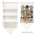 ins Three-layer Storage Rack Simple Decoration Children's Room Book Ornaments Wooden Stick Double-layer Plush Toy Storage Net Pocket