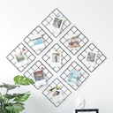 Grid Photo Wall Photo Frame Wall Girl's Heart Dormitory Decoration Photo Wall Hanging ins Wrought Iron Clip