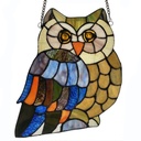 Cross Border Decoration Tiffany Style Color Owl Window Home Pendant Decoration Indoor Outdoor Wall Hanging Wall Decoration