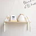 INS Nordic Style Macaron Octagonal Beads Tassel Storage Rack Wall Hanging e Children's Room Creative Home Storage Plywood