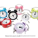 Factory wholesale mini cute creative novelty metal alarm clock 5cm student small alarm clock can add Logo